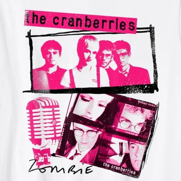 The Cranberries Pink and Black Collage Music Band T-Shirt 172 - Picture 2 of 5